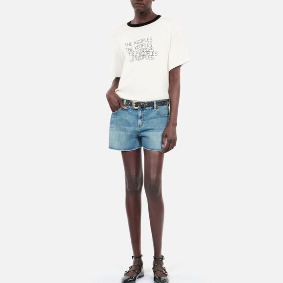 The Kooples TK Waves brand-print cotton-jersey T-shirt NWT - Picture 2 of 6